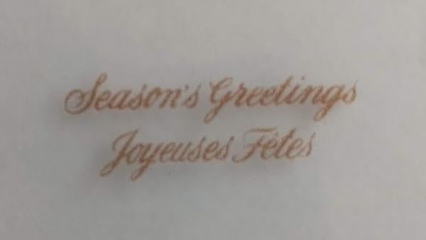 &quot;Season&#39;s Greetings/Joyeuses Fêtes&quot;(N115)-288