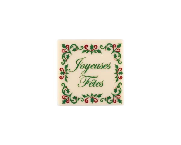 &quot;Joyeuses Fêtes&quot;Carré de feuilles (N075)-144