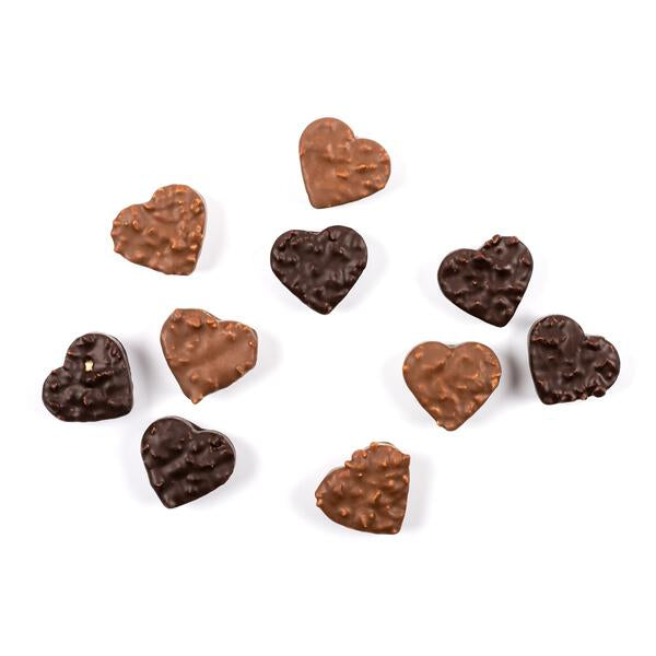 80 Praline hearts by tray