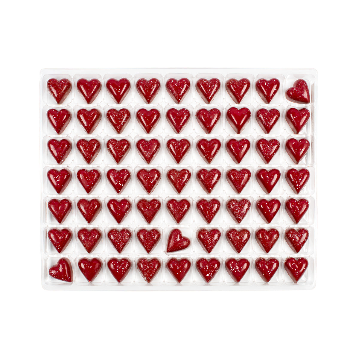 *LAIT - COEUR - Fruit de la passion (caramel) en plateau 