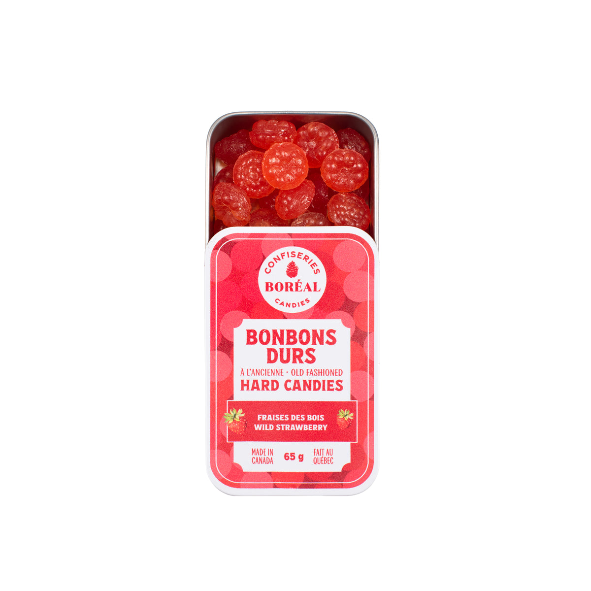 BONBONS DURS à l'ancienne : Fraises des bois (65g)