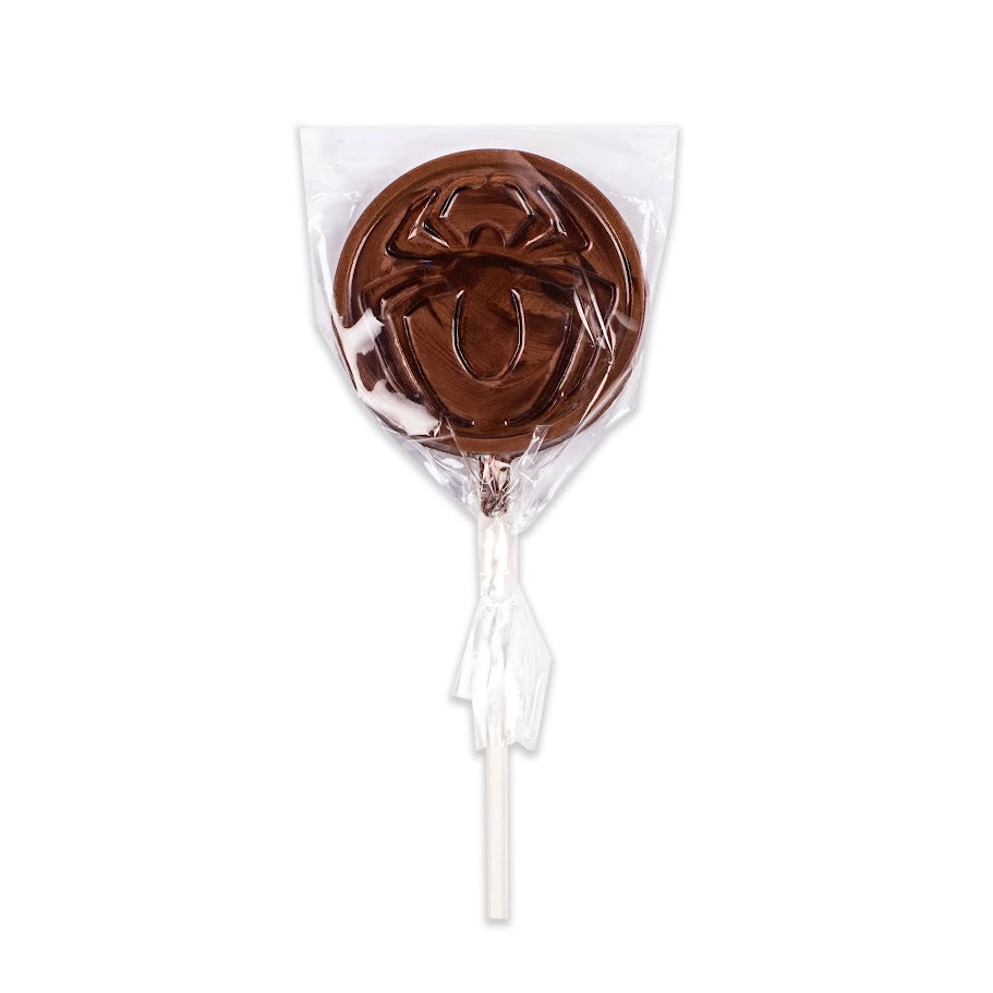 Spiderweb chocolate lollipop