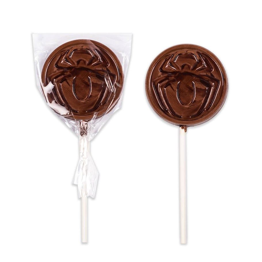 Spiderweb chocolate lollipop