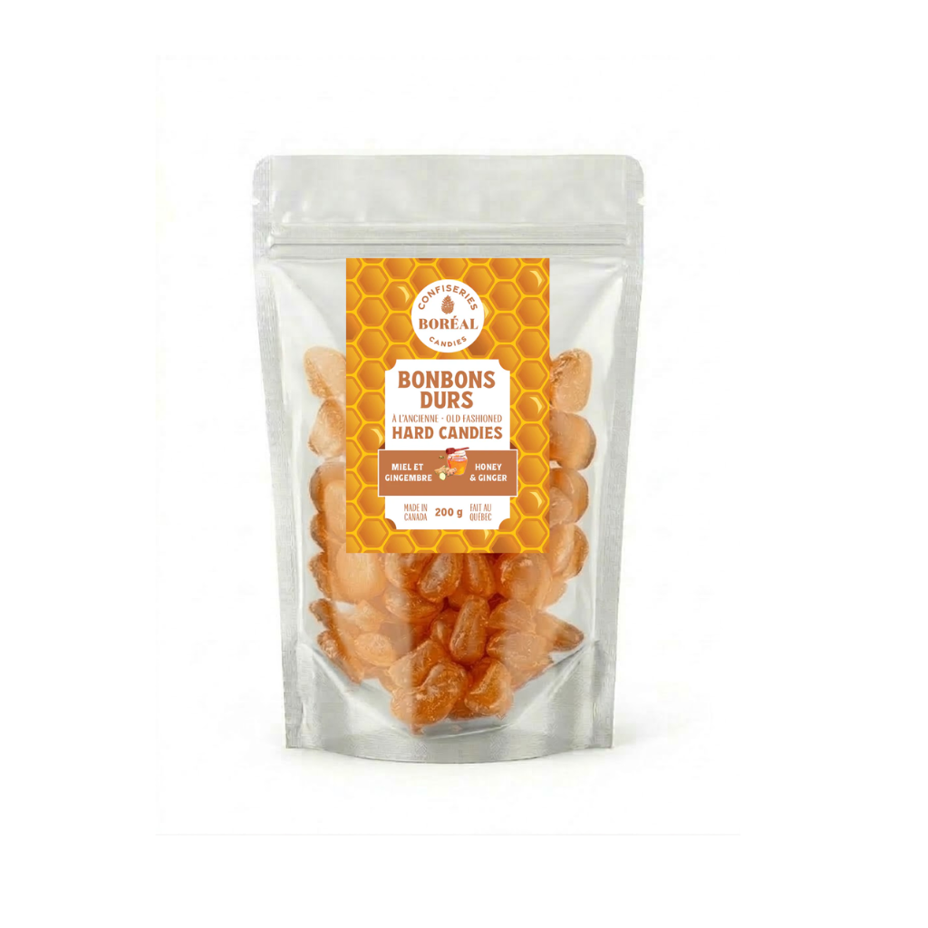 Sachet - BONBONS DURS à l'ancienne : Miel et Gingembre (200g)