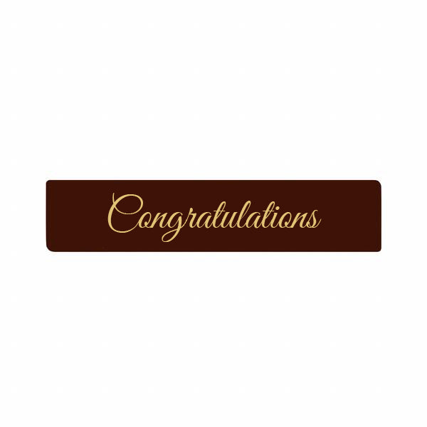 192 x R046 - "Congratulations" NOIR (CH012 - 15 x 70 mm)