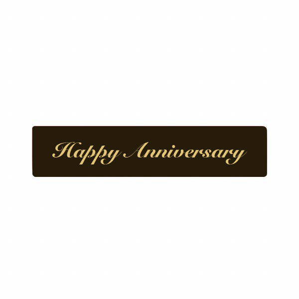 192 x BF019 - "Happy Anniversary" NOIR (CH012 - 15 x 70 mm)