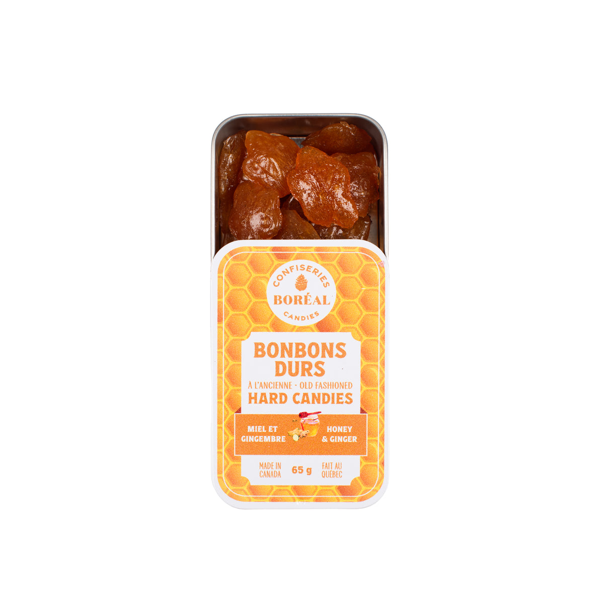 BONBONS DURS à l'ancienne : Miel et gingembre (65g)