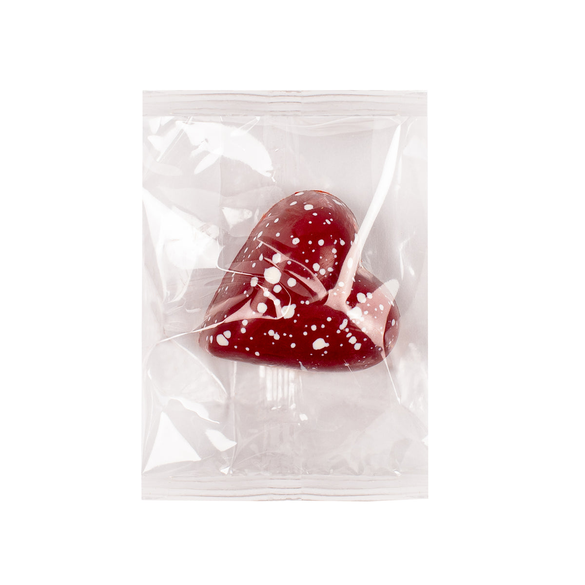 Bag of 50 individually wrapped heart filled with passion fruit caramel