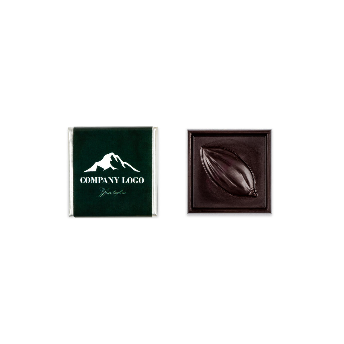 Boîte personnalisée de 48 carrés de chocolat personnalisés