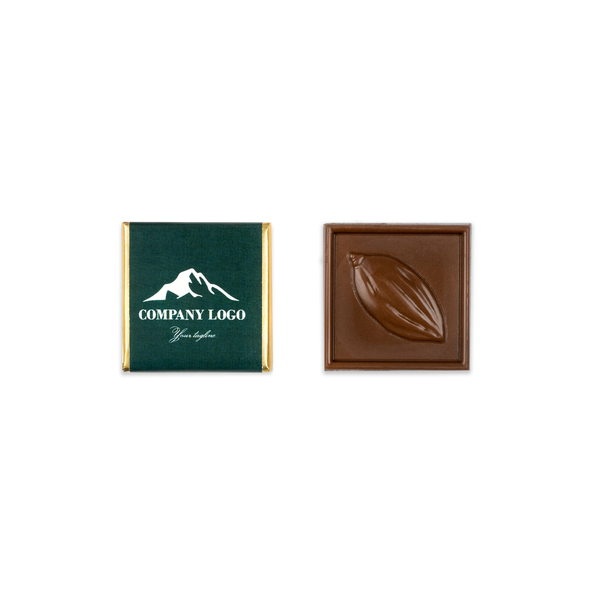 Boîte personnalisée de 48 carrés de chocolat personnalisés