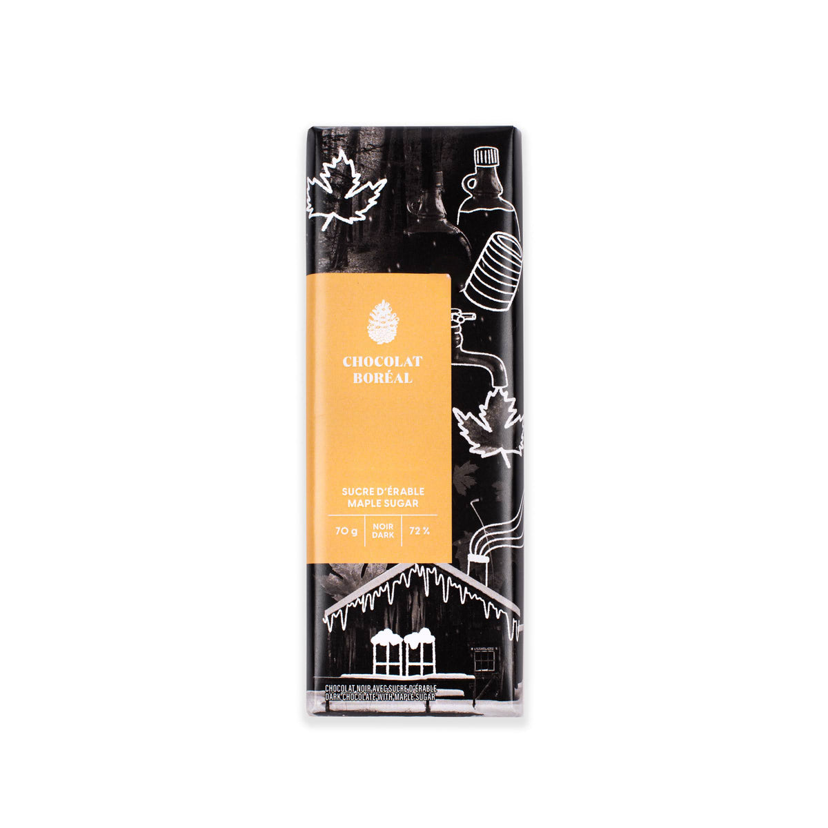 Temps des sucres NOIR - Sucre d&#39;érable ingrédients biologique (70g)