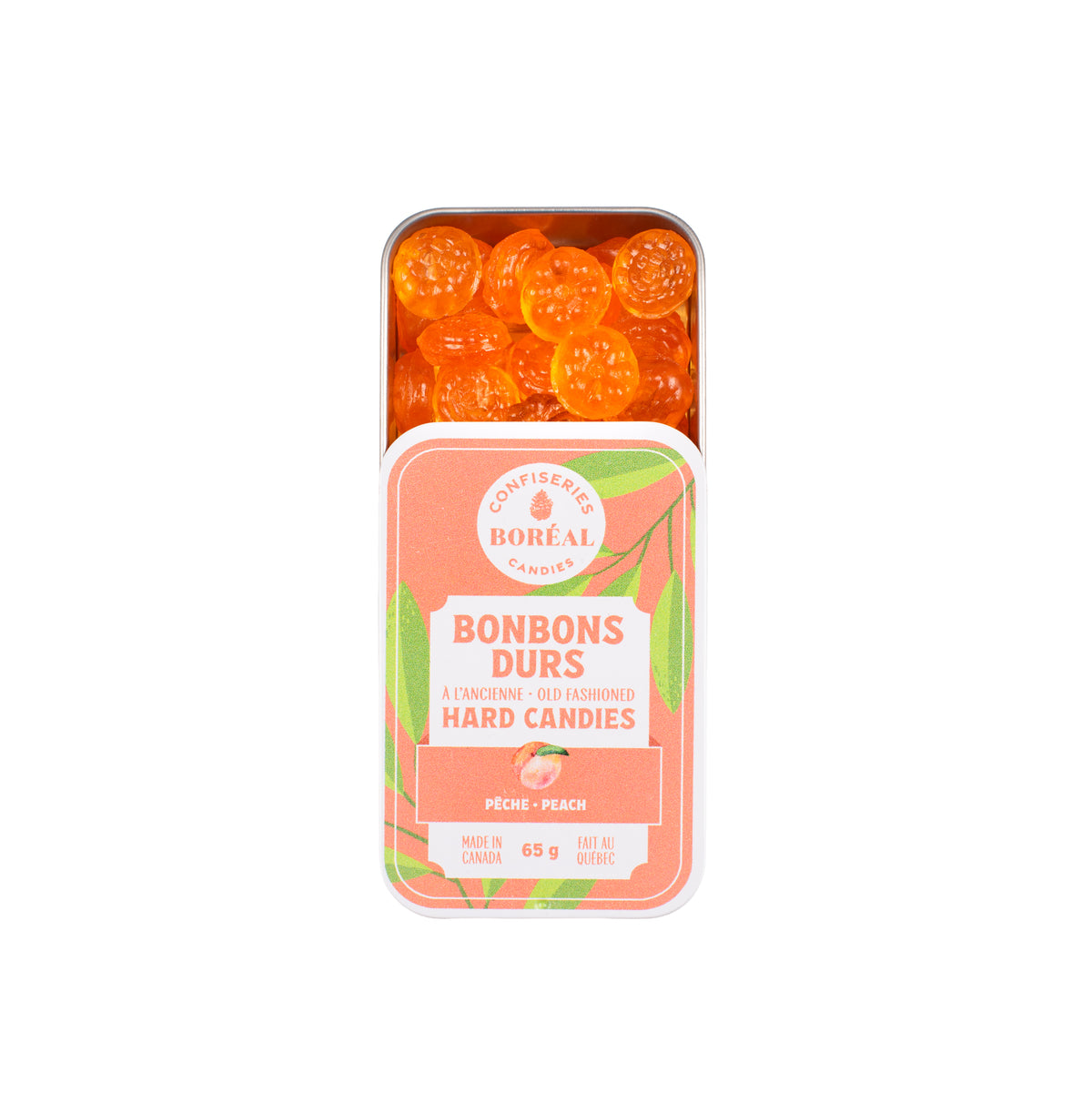 BONBONS DURS à l'ancienne : Pêche (65g)