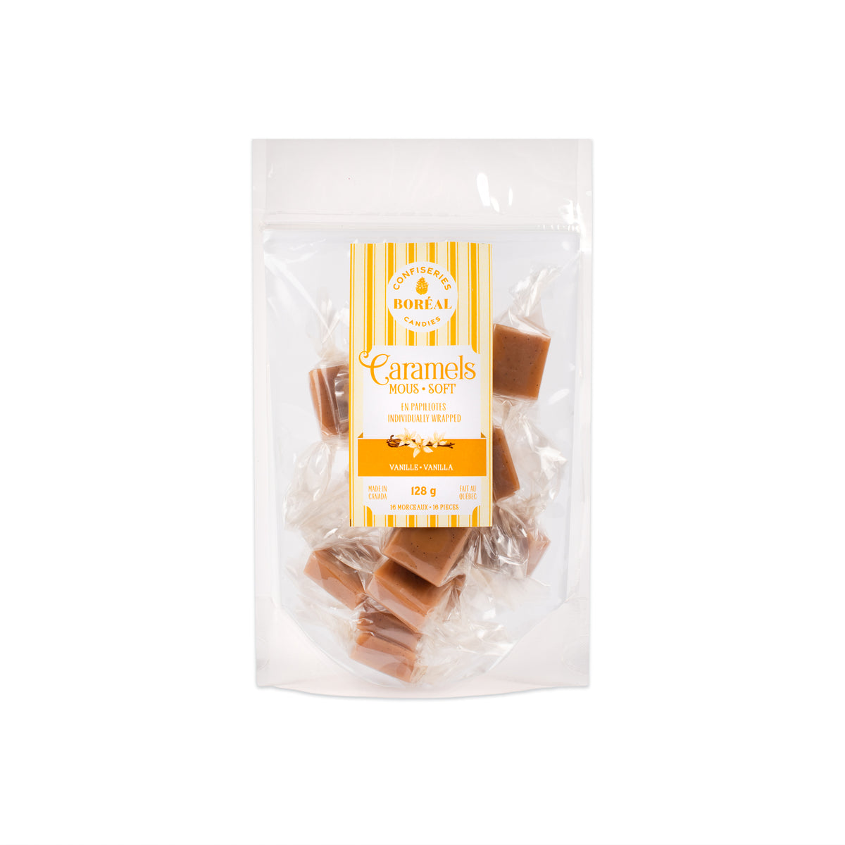 Caramels SOFT - Individually wrapped : Vanilla (128gr)