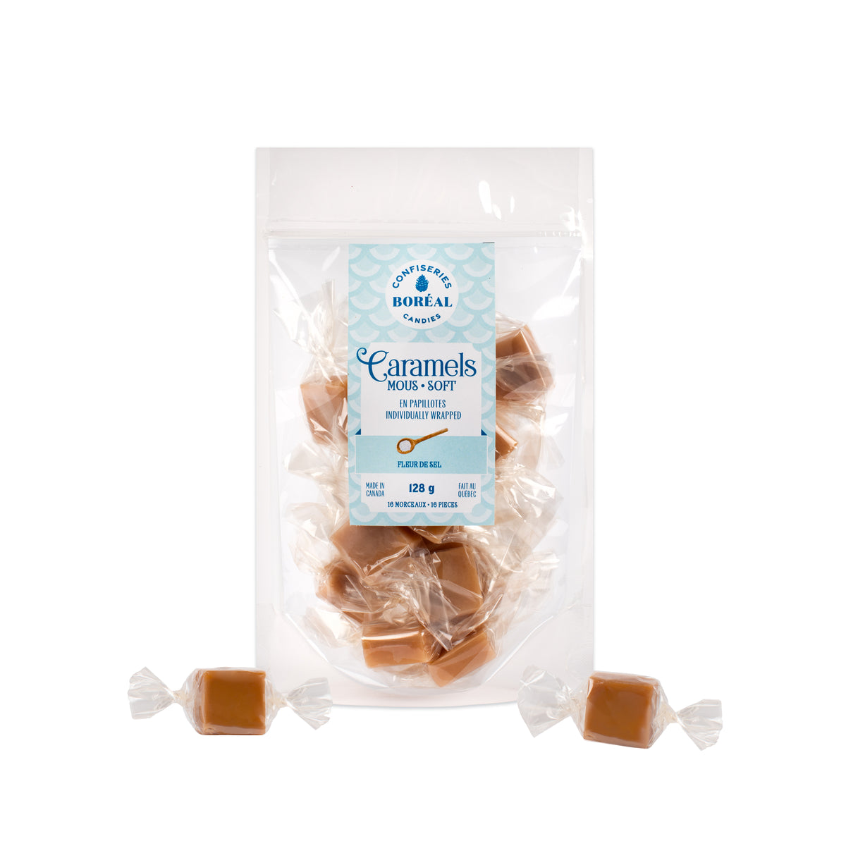 Caramels SOFT - Individually wrapped : French Sea Salt (128gr)