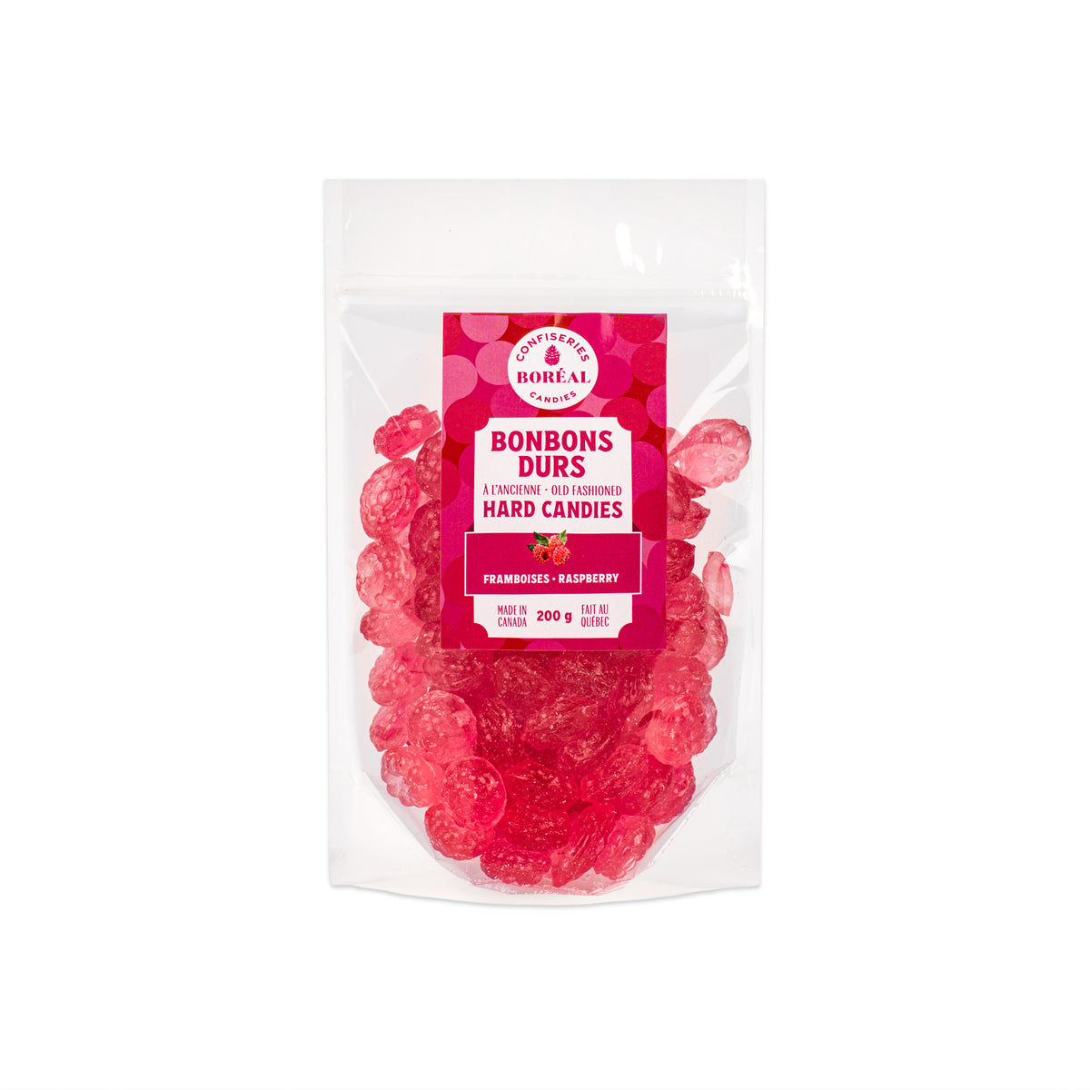 Sachet - BONBONS DURS à l'ancienne : Framboises (200g)