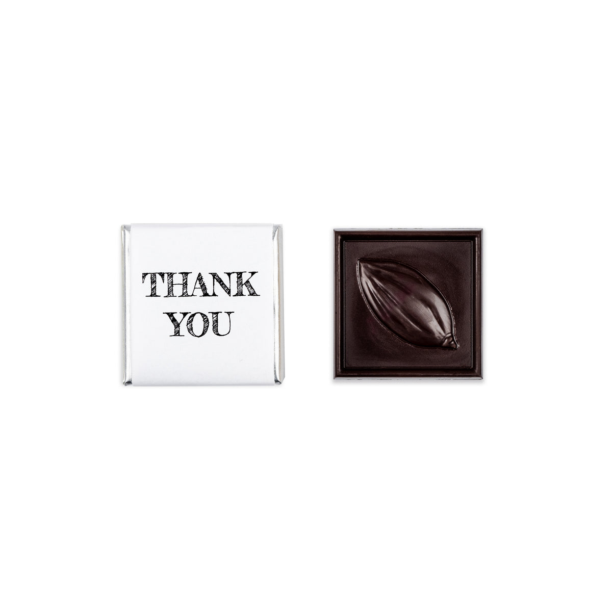 100 chocolate &quot;Thank You&quot; squares - 0.50$ each