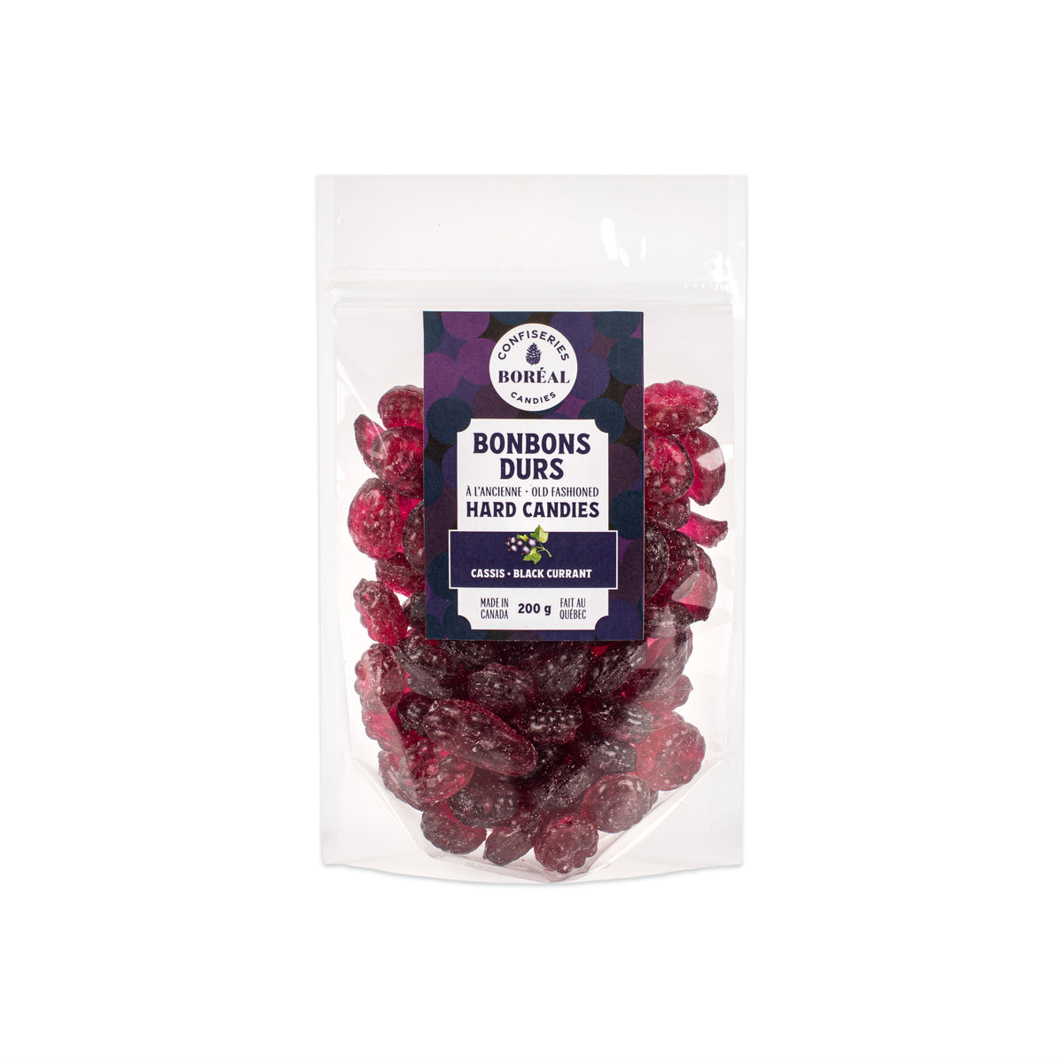 Sachet - BONBONS DURS à l'ancienne : Cassis (200 g)
