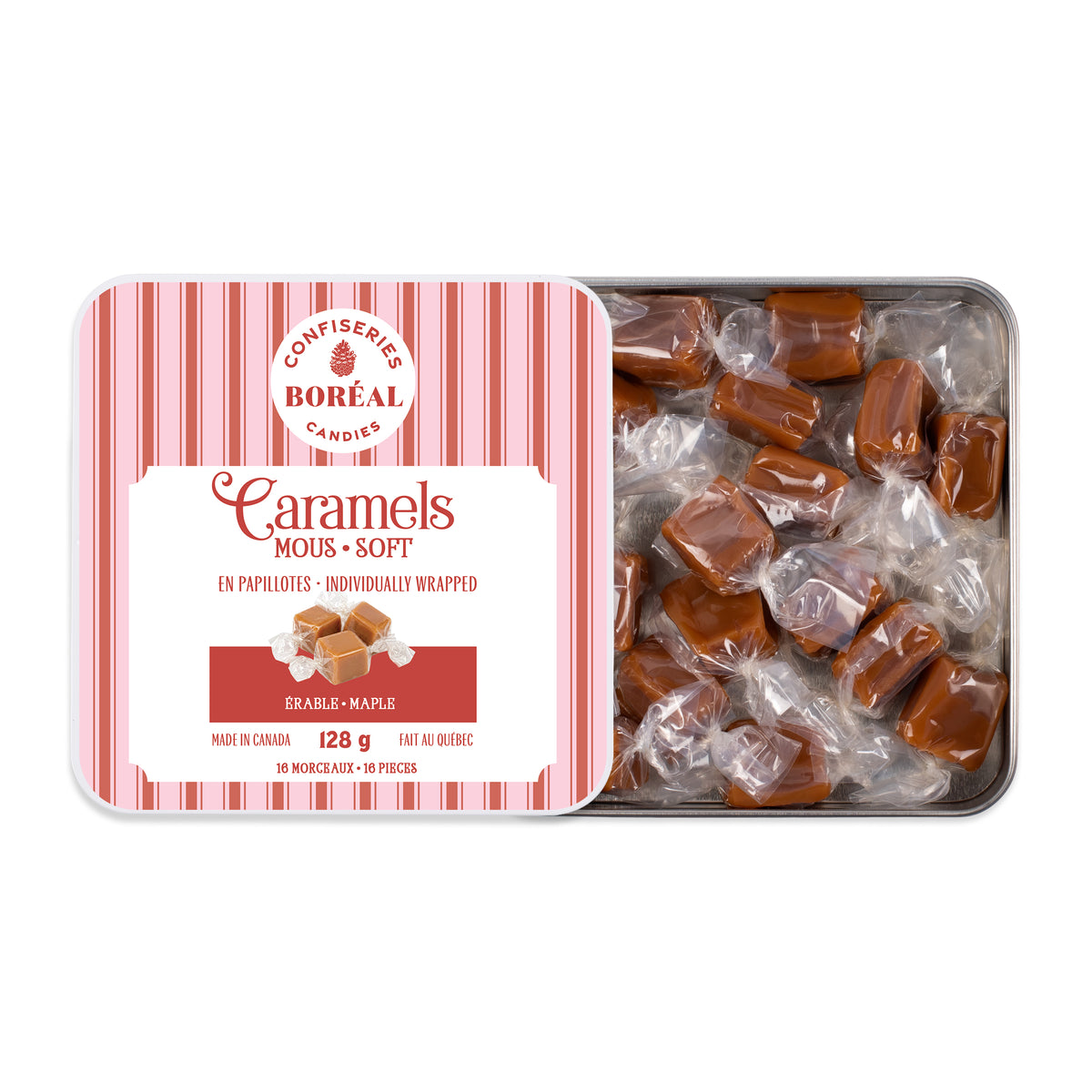 Box: Caramels SOFT - Individually wrapped : Maple (128gr)