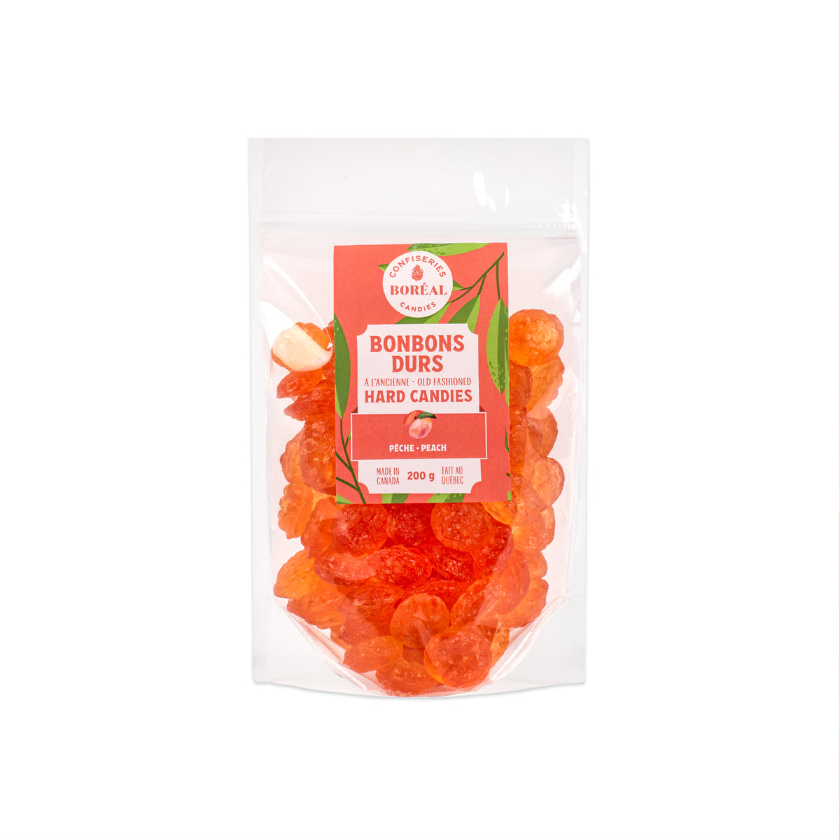 Sachet - BONBONS DURS à l'ancienne : Pêche (200g)