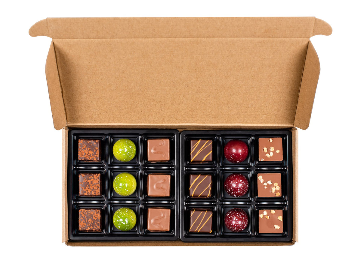 18 fine chocolates assortment box