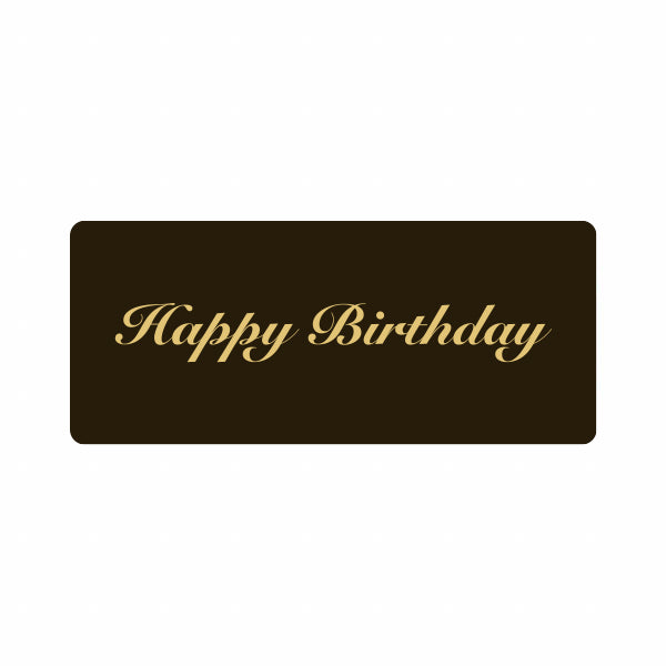 144 x BF017 - "Happy Birthday" Noir (CH014 - 31 x 73 mm)