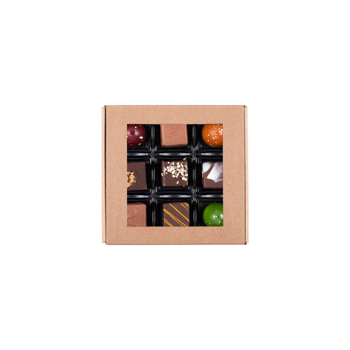 9 fine chocolates assortment box