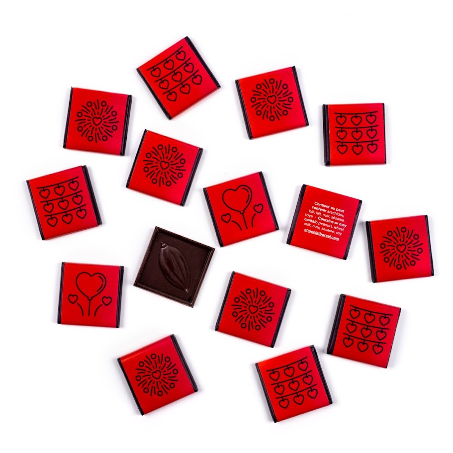 Valentine&#39;s Day chocolate squares - Valentine patterns