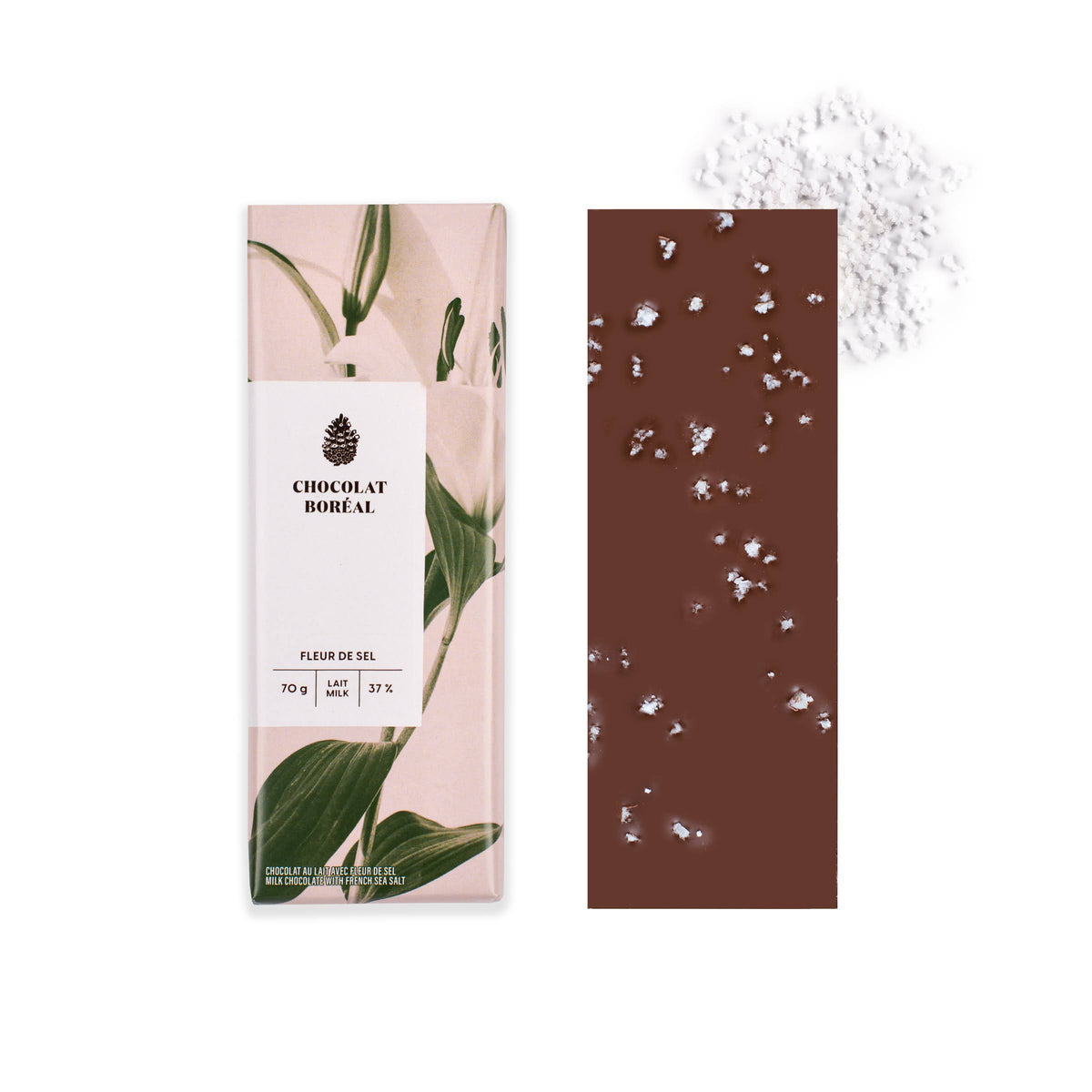 Organic ingredients MILK - French sea salt (70gr)