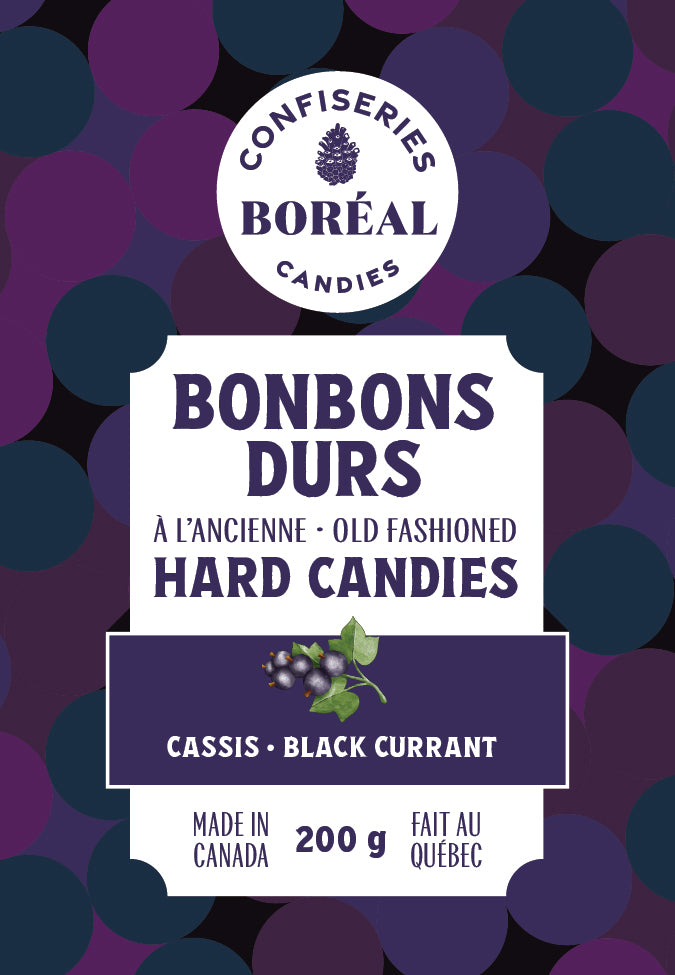 Sachet - BONBONS DURS à l'ancienne : Cassis (200 g)
