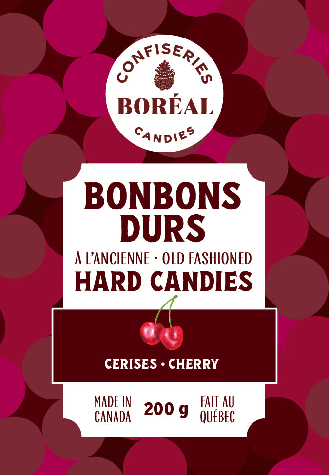 Sachet - BONBONS DURS à l'ancienne : Cerise (200g)