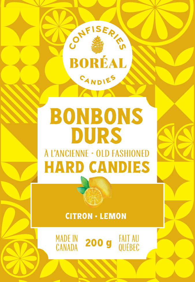 Sachet - BONBONS DURS à l'ancienne : Citron (200g)