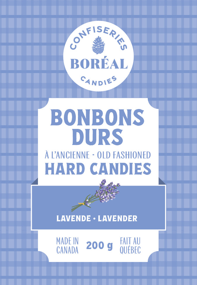 Sachet - BONBONS DURS à l'ancienne : Lavande (200g)