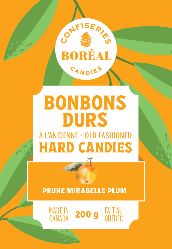 Sachet - BONBONS DURS à l'ancienne : Prune Mirabelle (200g)