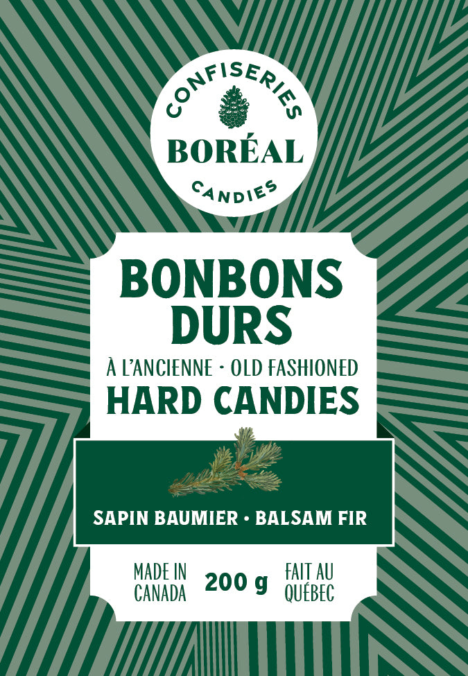 Sachet - BONBONS DURS à l'ancienne : Sapin baumier (200g)