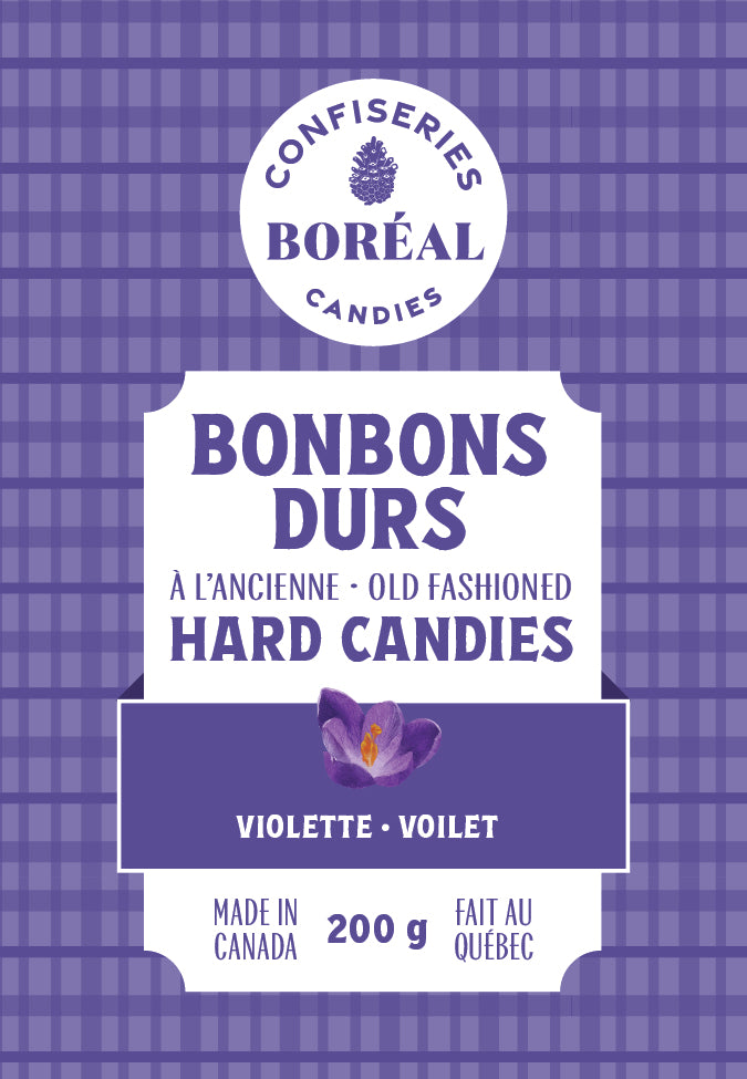 BAG - HARD CANDIES Old fashioned : Violet (200gr)