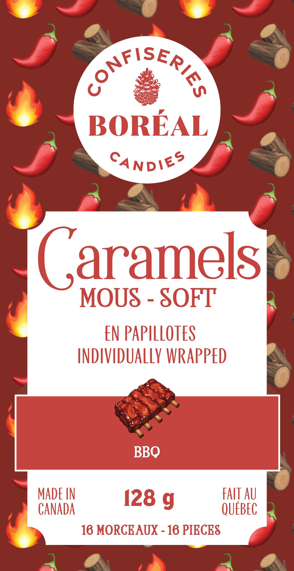 Caramel mou VIRAL - En papillotes : BBQ (128g)