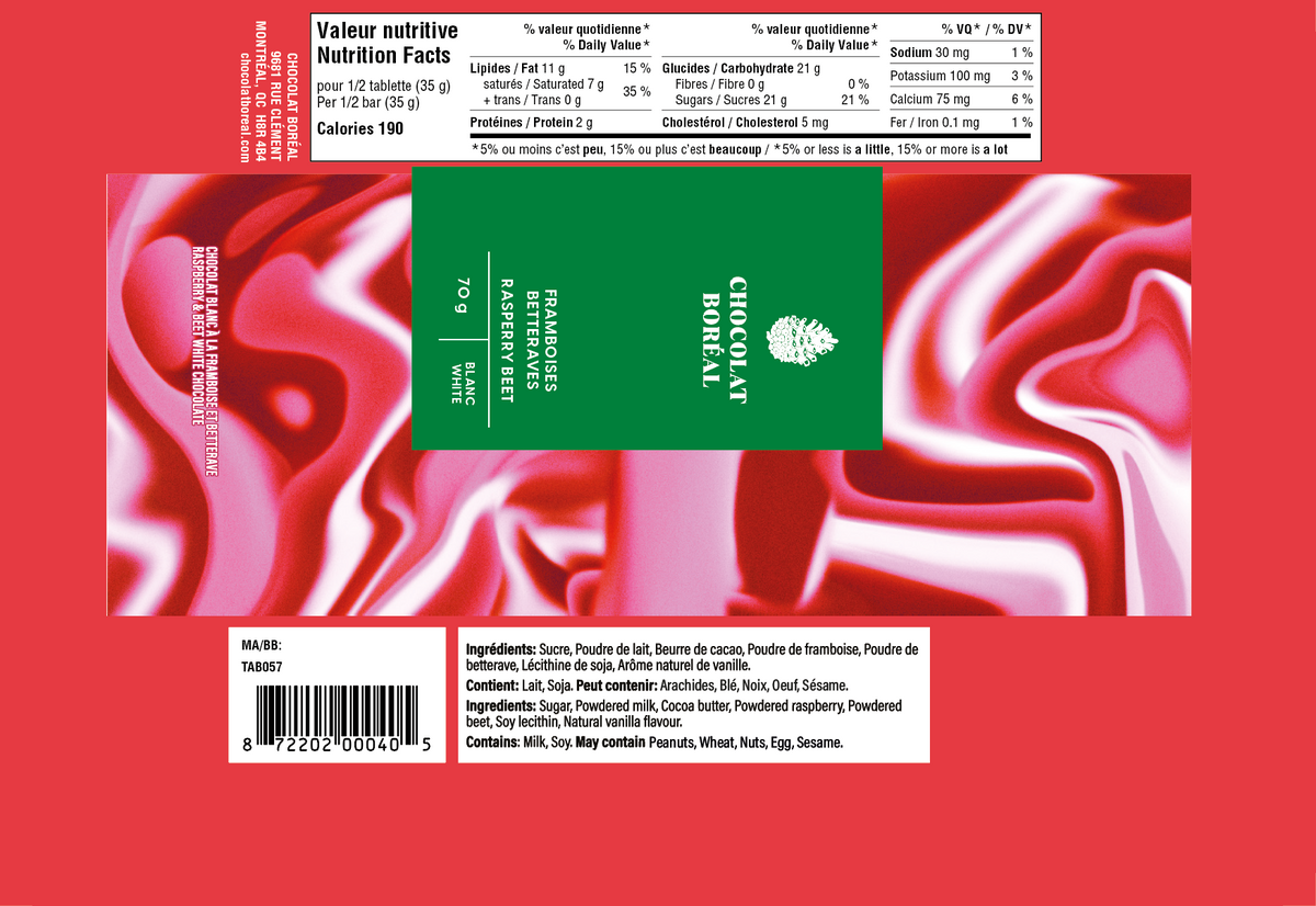 Fruity WHITE - Raspberry beet (70gr)
