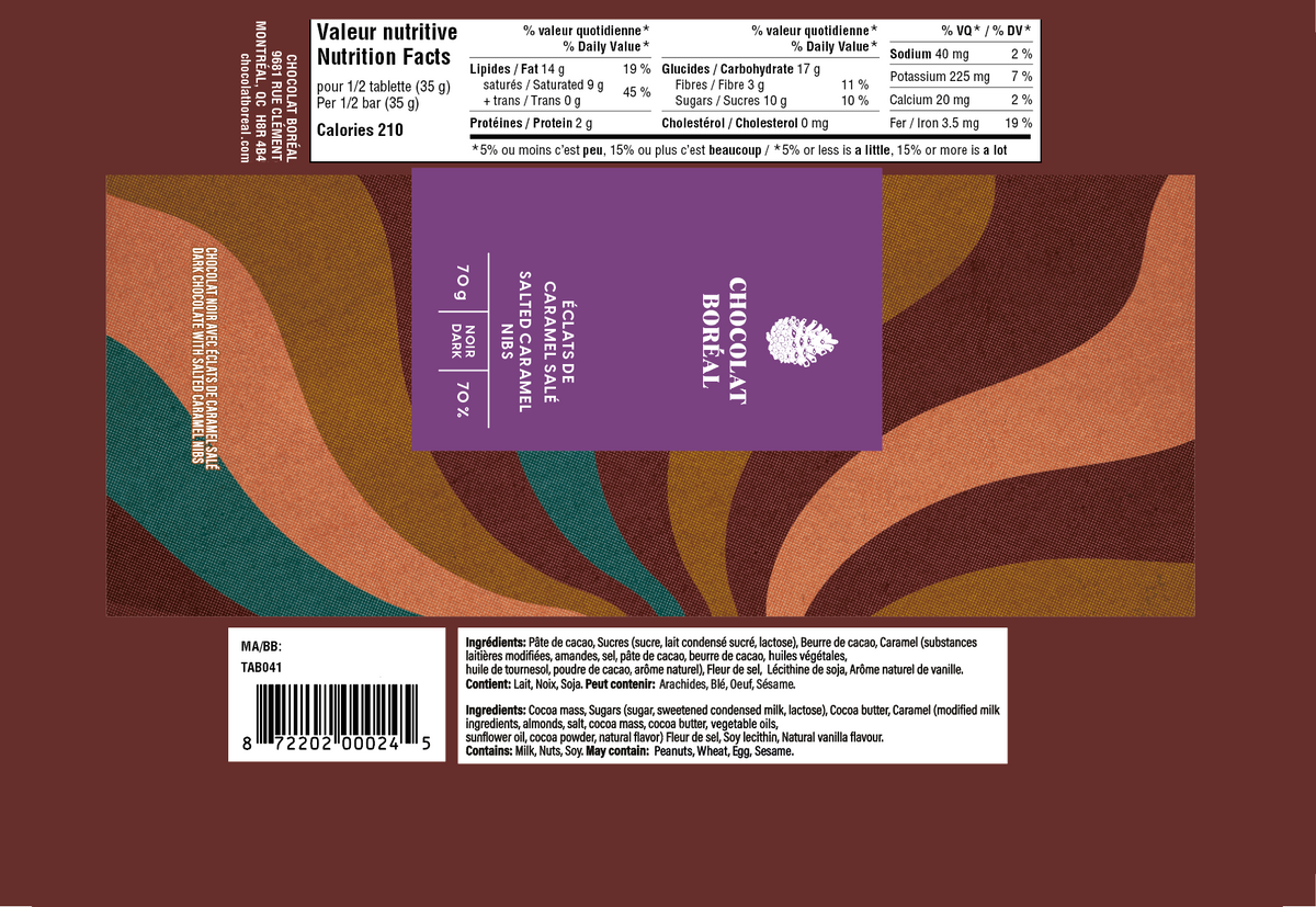 Classique- NOIR - Éclats caramel FDS (70g)