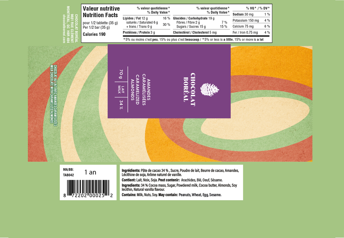 Classic MILK - Caramelized almonds (70gr)
