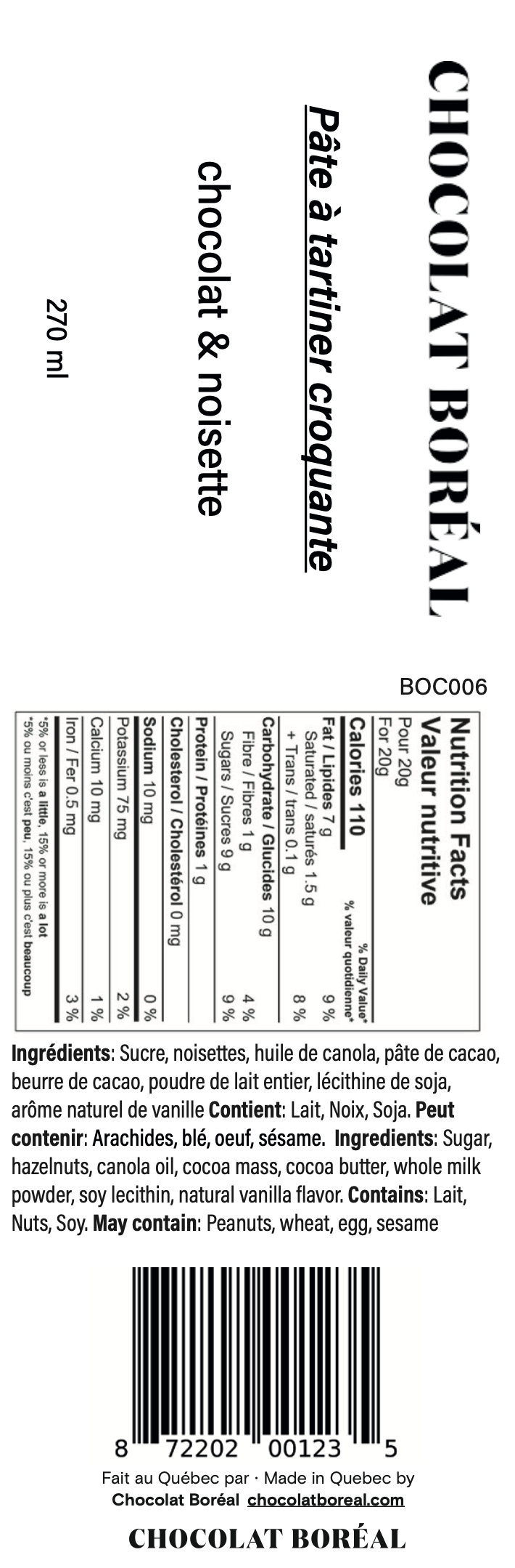Pâte à tartiner Chocolat & Noisette croquante