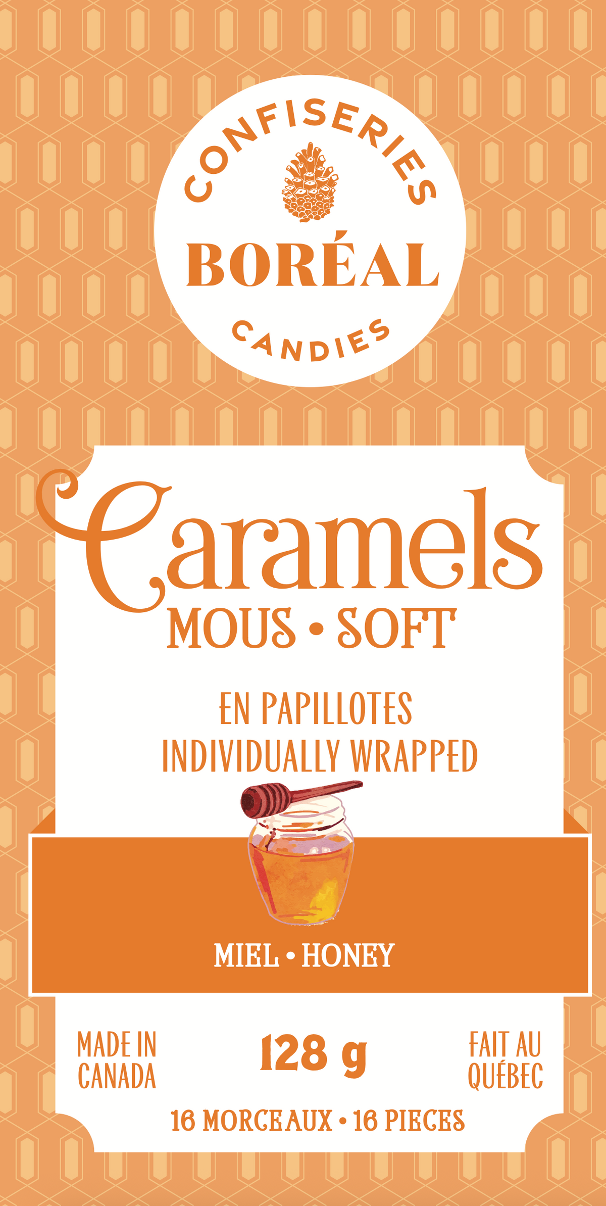 Caramels SOFT - Individually wrapped : Honey (128gr)