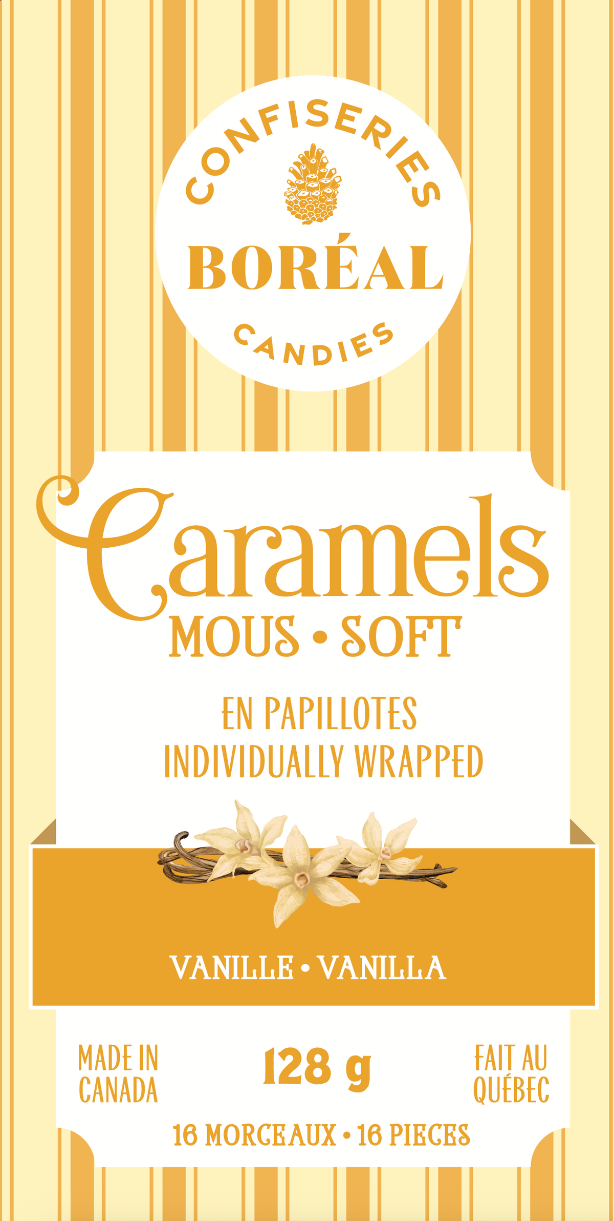 Caramels SOFT - Individually wrapped : Vanilla (128gr)