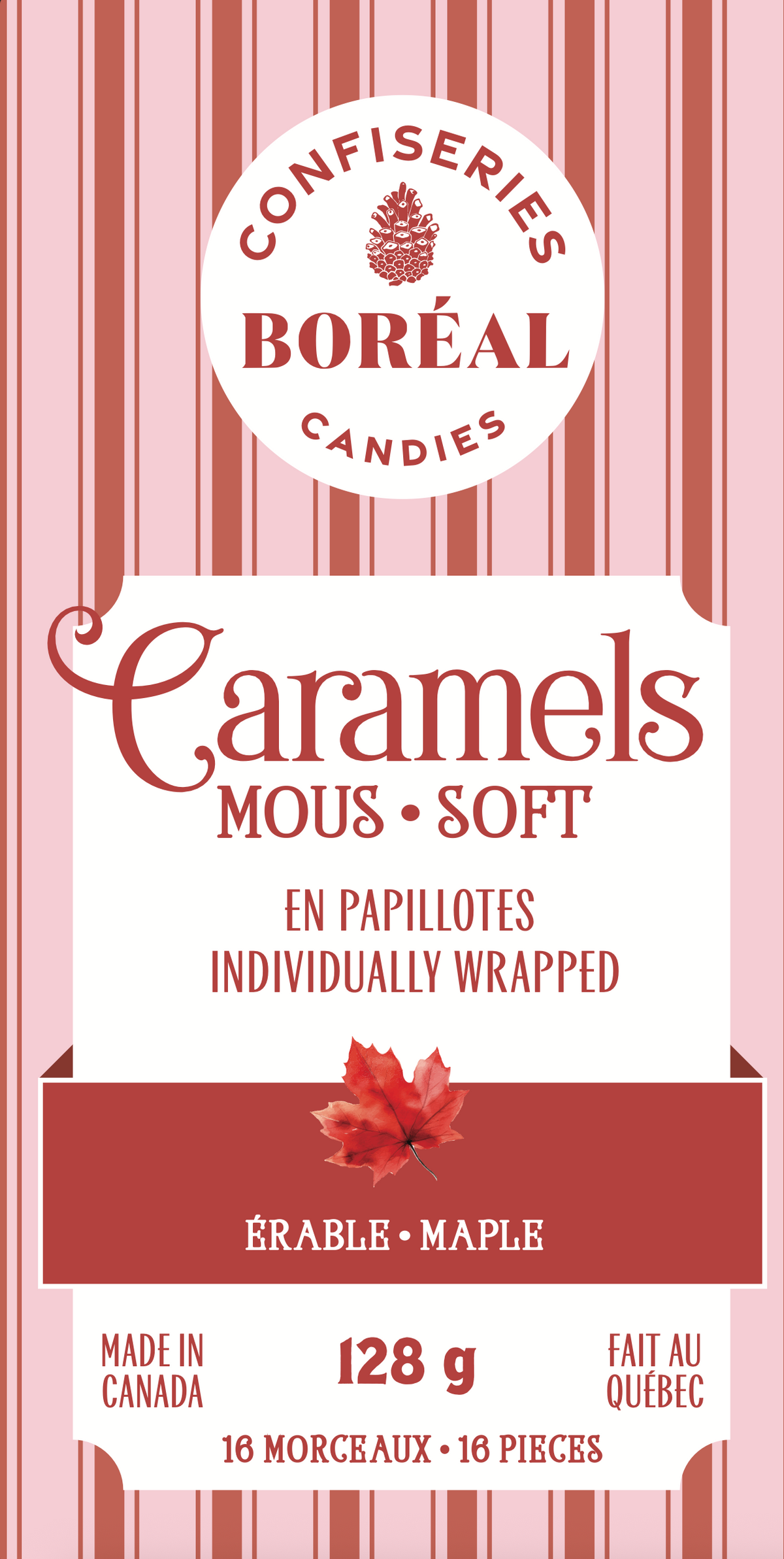 Caramels SOFT - Individually wrapped : Maple (128gr)