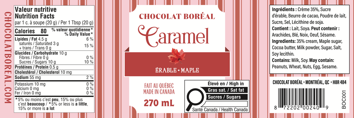 Maple caramel spread