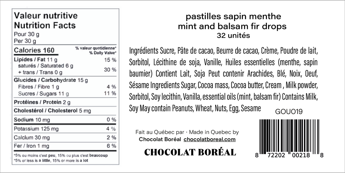 Pastilles sapin-menthe - 32 unités