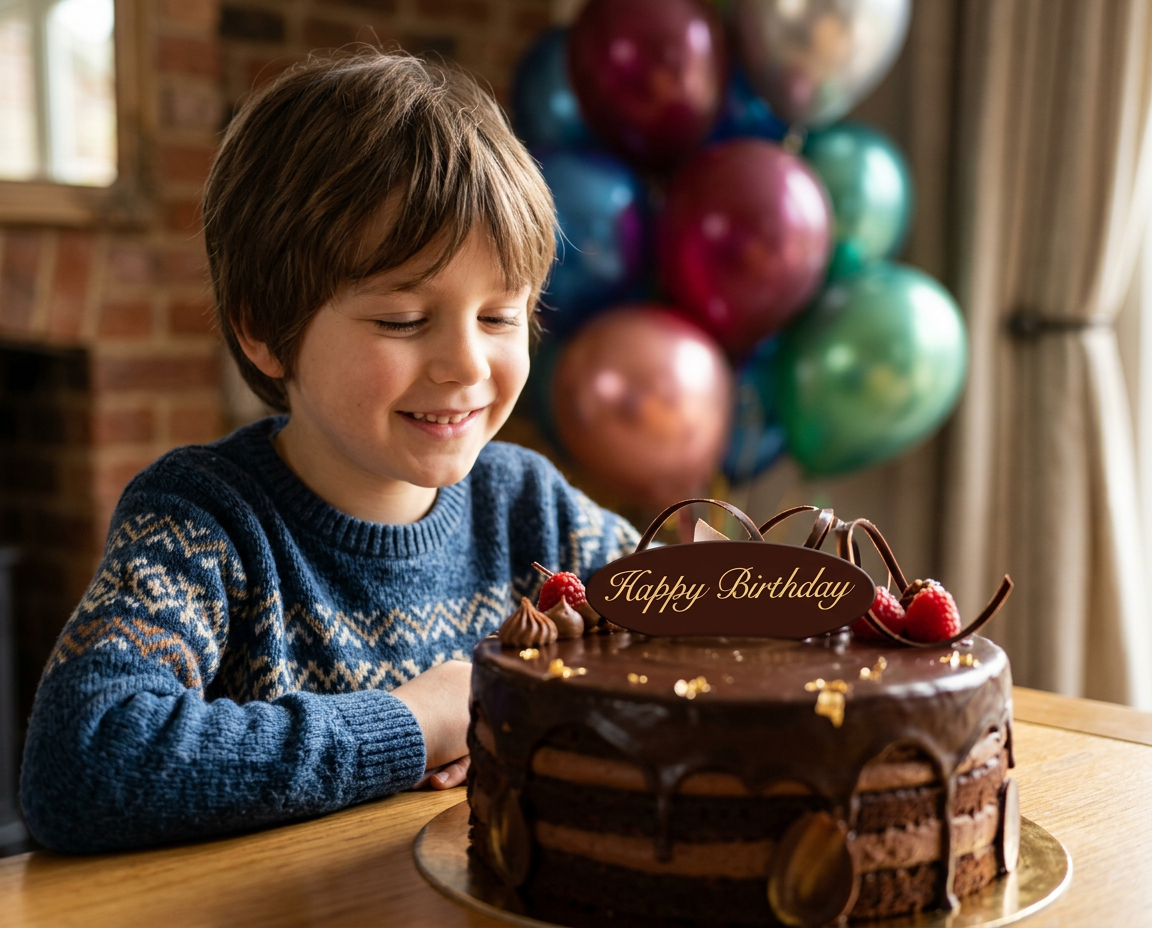 84 x BF012 "Happy birthday" NOIR (CH059 - 35 x 10 mm)