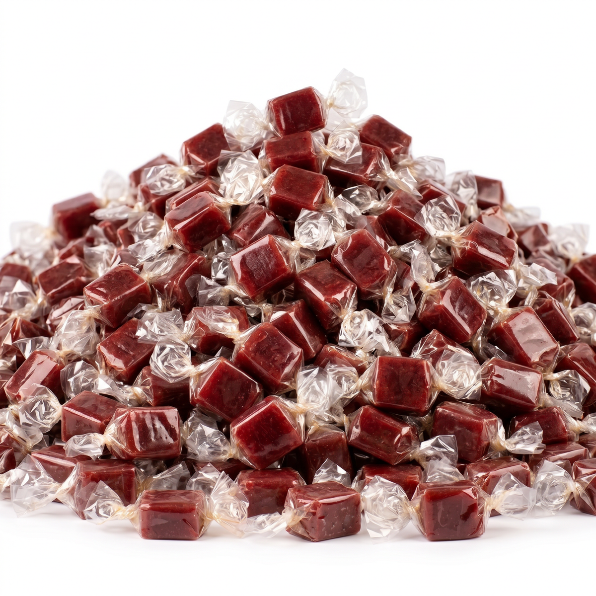 200 Caramels SOFT - Individually wrapped : Raspberry (en VRAC)