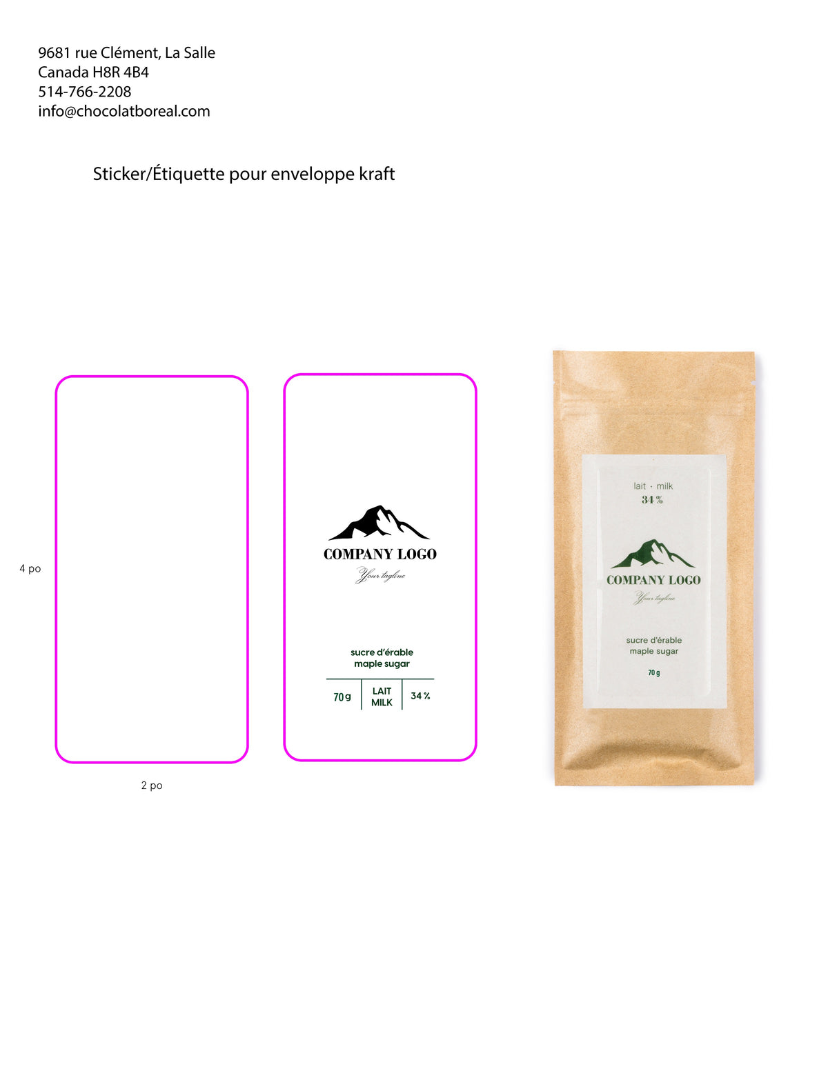 Customized chocolate bar (70gr)