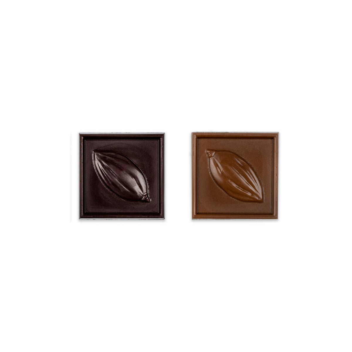 Boîte personnalisée de 48 carrés de chocolat personnalisés