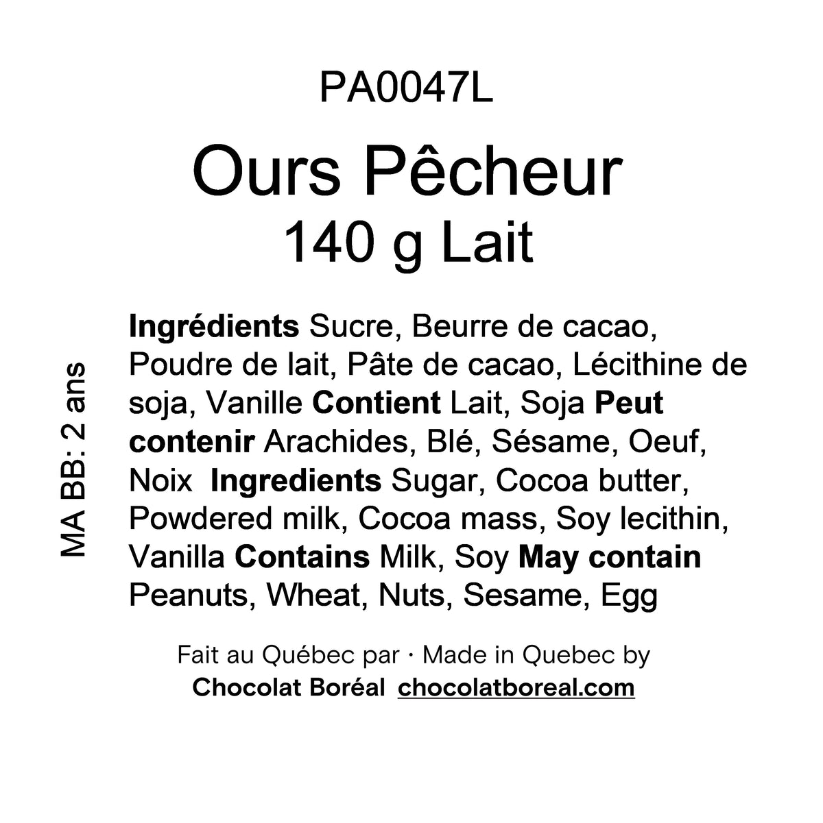 Ours pêcheur (140 g) - Ramassage seulement